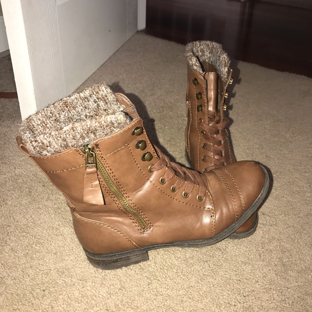 Brown Combat Boots